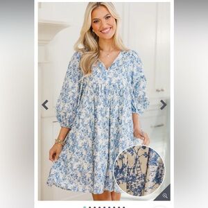 Shop the mint Blue Floral maternity/ nursing collection Dress